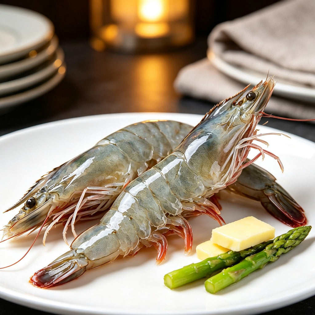 Fresh Whole Grey Prawns 1