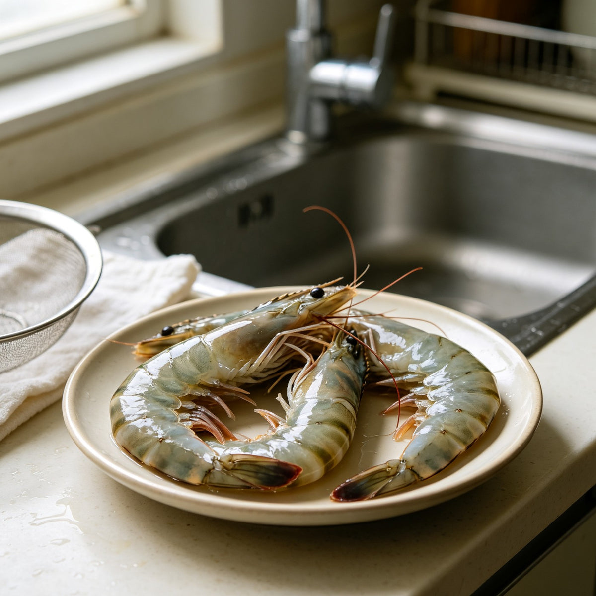 Fresh Whole Grey Prawns 2